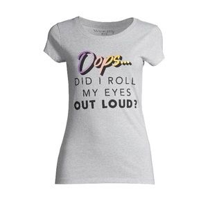 NWT Hybrid Juniors' Oops Graphic Tee